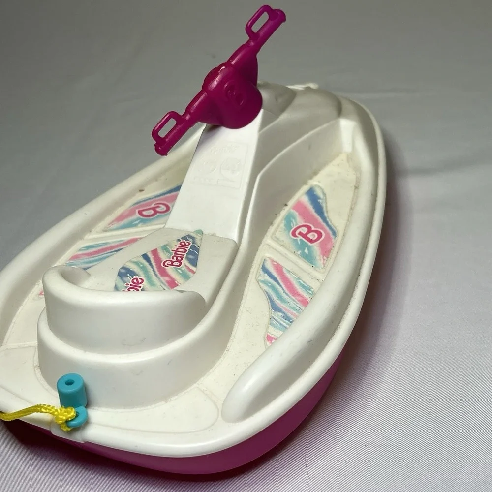 VTG‎ 1997 Mattel Barbie Wave Runner Jet Ski Vehicle Water Toy Pink & White